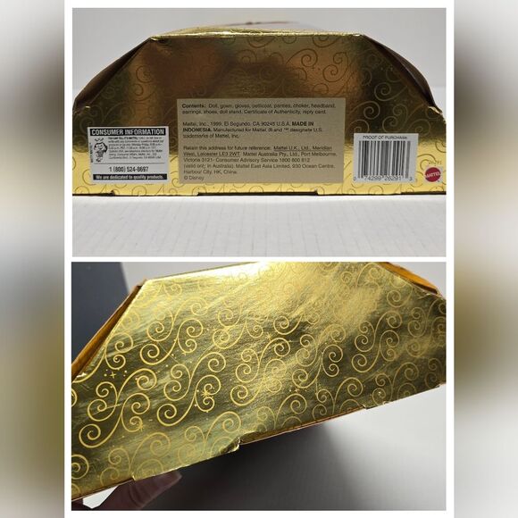 Walt Disney's 50th Anniversary Cinderella Collector Doll 1999 Mattel 26291 NEW - Picture 7 of 8